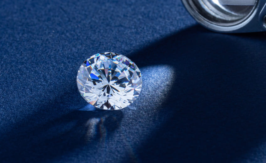 Bridal set with Trilogy Engagement Ring and Matching Diamond Wedding Band